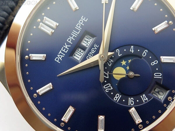 Annual Calendar Complications 5396 RG GRF Best Edition Blue dial T Crystal Markers on Blue leather strap A324 - Image 7