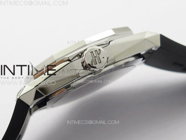 Classic Fusion Orlinski SS Full Diamonds APSF 1:1 Best Edtion Black Faceted Dial on Black Rubber Strap A2892 - Image 9