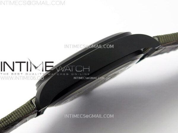 Big Pilot IW329801 Real Ceramic M+F 1:1 Best Edition Black Dial on Green Calfskin Strap SEIKO 8N-24 - Image 10