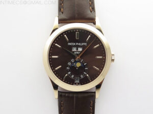 Annual Calendar Complications 5396 RG GRF Best Edition Black dial on Brown leather strap A324