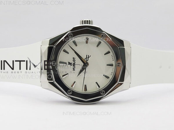 Classic Fusion Orlinski SS APSF 1:1 Best Edtion White Faceted Dial on Black Rubber Strap A2892 - Image 3