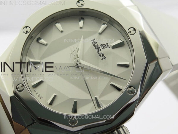 Classic Fusion Orlinski SS APSF 1:1 Best Edtion White Faceted Dial on Black Rubber Strap A2892 - Image 4