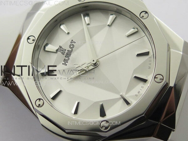 Classic Fusion Orlinski SS APSF 1:1 Best Edtion White Faceted Dial on Black Rubber Strap A2892 - Image 6