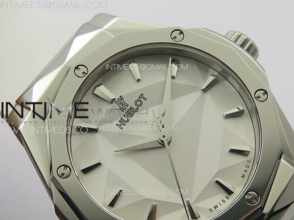 Classic Fusion Orlinski SS APSF 1:1 Best Edtion White Faceted Dial on Black Rubber Strap A2892 - Image 7