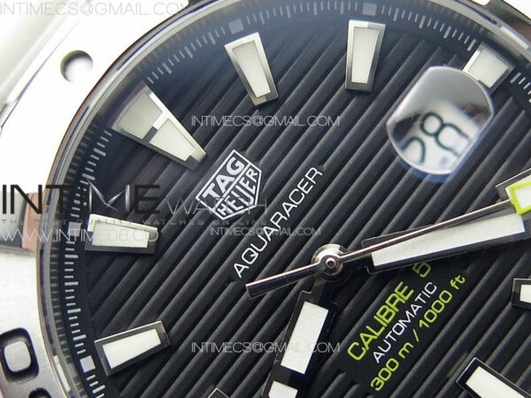 Aquaracer Calibre 5 44mm TARF 1:1 Best Edition Black Dial SS Bezel on SS Bracelet SW200 - Image 7