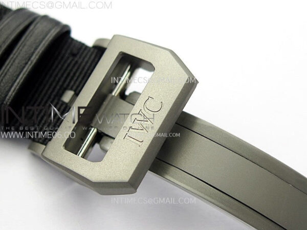 Big Pilot IW329801 Real Ceramic M+F 1:1 Best Edition Black Dial on Black Calfskin Strap SEIKO 8N-24 - Image 11
