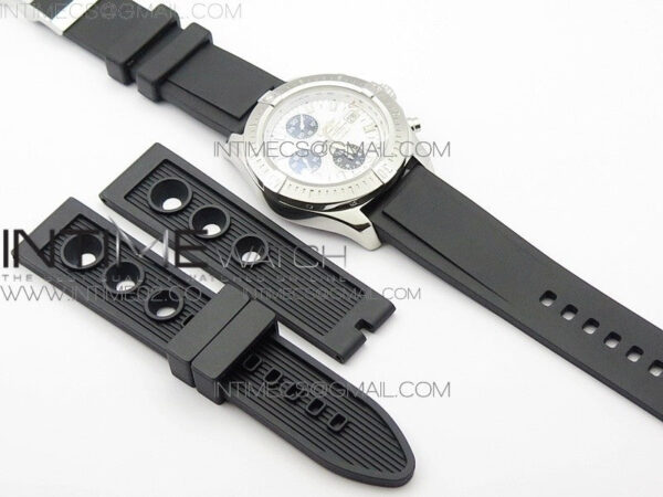 Challenger Chronograph SS White Dial on Rubber Strap A7750 (Free rubber strap) - Image 14
