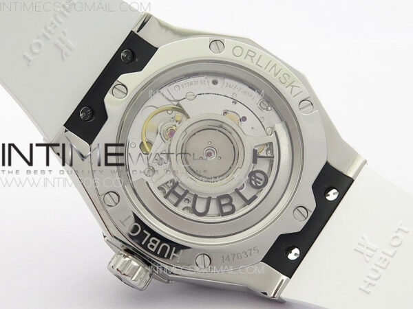 Classic Fusion Orlinski SS APSF 1:1 Best Edtion White Faceted Dial on Black Rubber Strap A2892 - Image 17