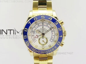 YachtMaster II YG BP New Version White Dial on YG Bracelet A7750