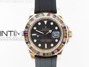 Yacht-Master 40 116695SATS GMF 1:1 Best Edition 904L Case on Black Rubber Strap
