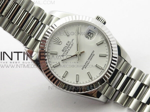 Datejust 31mm 278275 SS BP Best Edition White Stick Markers Dial on SS President Bracelet - Image 2