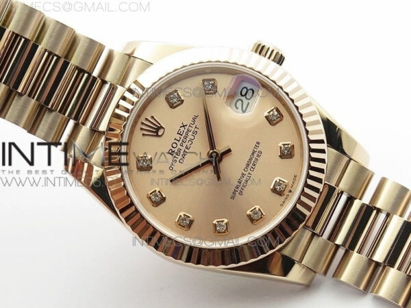 Datejust 31mm 278275 RG BP Best Edition RG Crystal Markers Dial on RG President Bracelet - Image 3