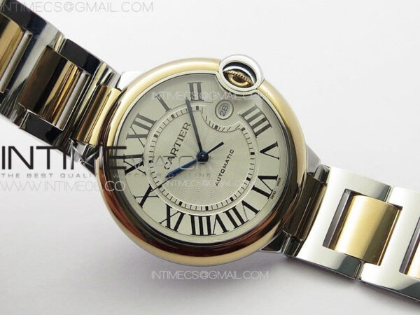 Ballon Bleu 42mm SS/RG K3F 1:1 Best Edition White Texture Dial on SS Bracelet A2824 - Image 2