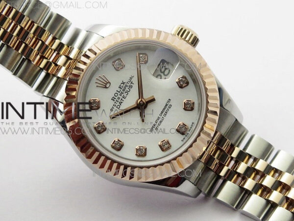 Datejust 28mm 279173 SS/RG BP Best Edition White MOP Crystal Markers Dial on SS/RG Jubilee Bracelet ETA2671 - Image 2
