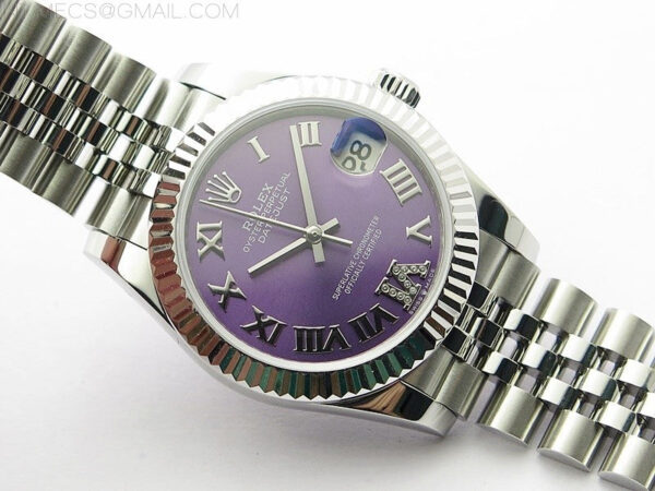 Datejust 31mm 278271 SS BP Best Edition Purple Roman Markers Dial on Jubilee Bracelet - Image 2