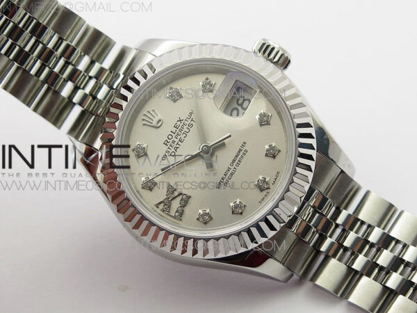Datejust 28mm 279174 SS BP Best Edition Silver Star Crystal Markers Dial on SS Jubilee Bracelet ETA2671 - Image 2