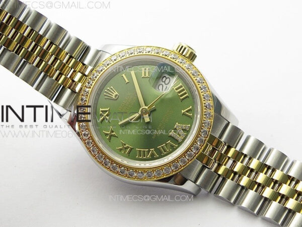 Datejust 28mm 279179 SS/YG APSF Best Edition Green Dial Roman Markers on SS/YG Jubilee Bracelet NH05 - Image 2