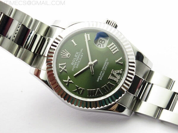 Datejust 31mm 278273 SS BP Best Edition Green Roman Markers Dial on Oyster Bracelet - Image 2