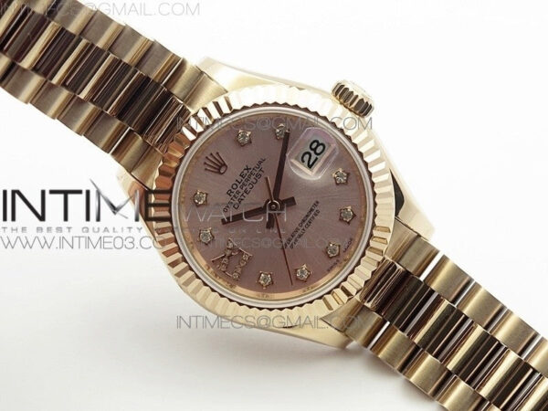 DateJust 28mm RG Bezel BP Best Edition RG Dial on RG Bracelet ETA2671 - Image 2