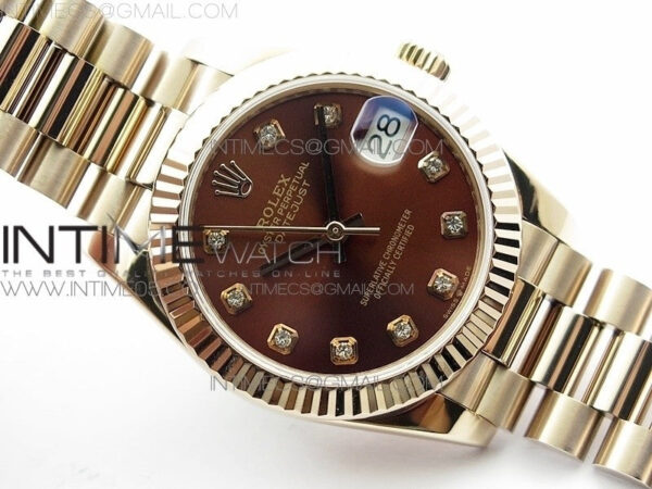 Datejust 31mm 278275 RG BP Best Edition Brown Crystal Markers Dial on RG President Bracelet - Image 2