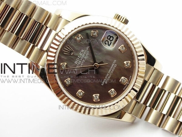 Datejust 31mm 278275 RG BP Best Edition MOP Gray Crystal Markers Dial on RG President Bracelet - Image 2