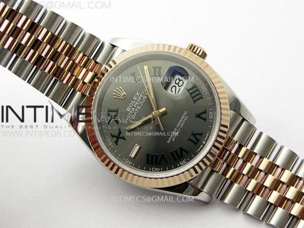 DateJust 36 SS 126231 904L SS/RG VSF 1:1 Best Edition Gray Dial Roman Markers on Jubilee Bracelet VS3235 - Image 2