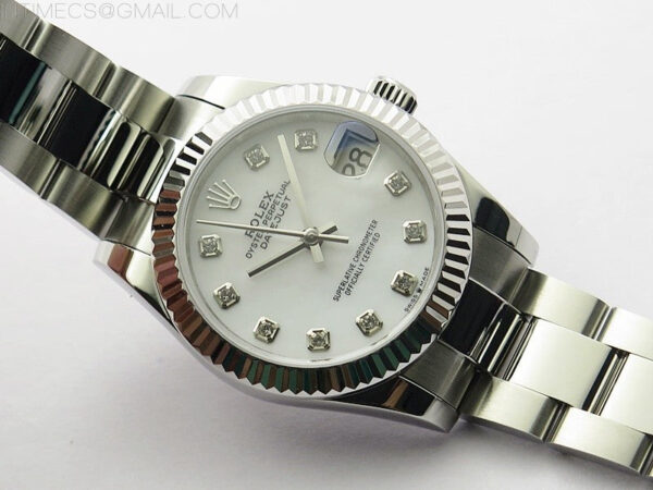Datejust 31mm 278273 SS BP Best Edition White MOP Crystal Markers Dial on Oyster Bracelet - Image 2