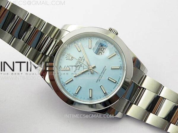 DateJust 41 126300 SS BP 1:1 Best Edition Ice Blue Dial on Oyster Bracelet - Image 2