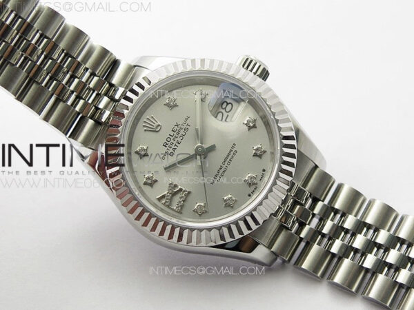 Datejust 28mm 279179 SS APSF Best Edition Silver Dial Stars Crystals Markers on SS Jubilee Bracelet NH05 - Image 2