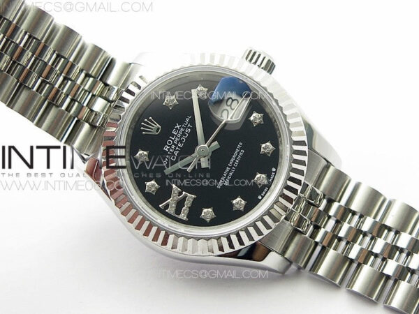 Datejust 28mm 279179 SS APSF Best Edition Black Dial Stars Crystals Markers on SS Jubilee Bracelet NH05 - Image 2