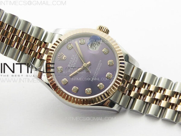 DateJust 31mm 178271 SS/RG APSF Best Edition Blue Dial Crystal Markers on Jubilee Bracelet A2824 - Image 2
