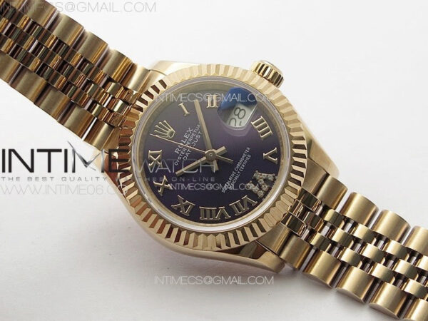 Datejust 28mm 279179 RG APSF Best Edition Blue Dial Roman Markers on SS Jubilee Bracelet NH05 - Image 2