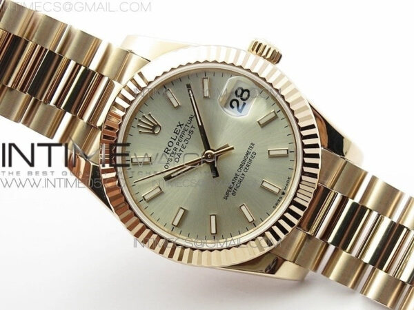 Datejust 31mm 278275 RG BP Best Edition Silver Sticks Markers Dial on RG President Bracelet - Image 3