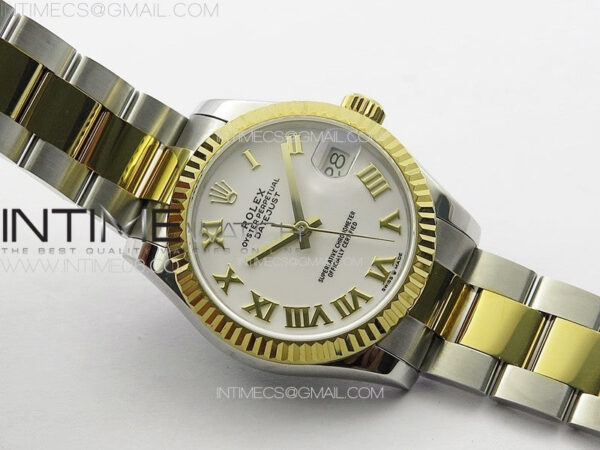 DateJust 31mm 178271 SS/YG APSF Best Edition White Dial Roman Markers on Oyster Bracelet A2824 - Image 2