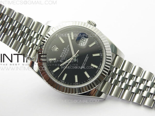 DateJust 41 126334 Clean 1:1 Best Edition 904L Steel Black Stick Dial on Jubilee Bracelet VR3235 - Image 3