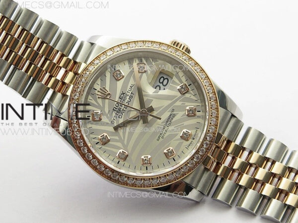 DateJust 36 SS/YG 126231 Diamonds Bezel JDF 1:1 Best Edition New Silver Dial on Jubilee SS/YG Bracelet - Image 2