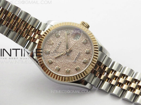 DateJust 31mm 178271 SS/RG APSF Best Edition RG Jubilee Dial Crystal Markers on Jubilee Bracelet A2824 - Image 2