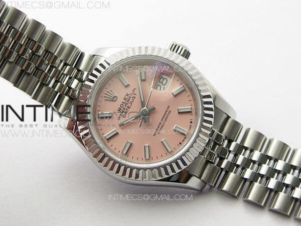 Datejust 28mm 279179 SS APSF Best Edition Pink Dial Sticks Markers on SS Jubilee Bracelet NH05 - Image 3