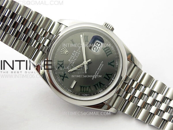 DateJust 36 SS 126200 904L Steel VSF 1:1 Best Edition Gray Dial Roman Markers on Jubilee Bracelet VS3235 - Image 2