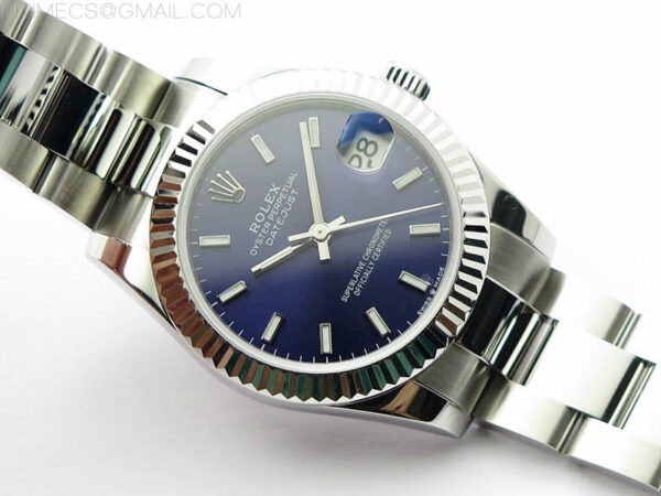Datejust 31mm 278273 SS BP Best Edition Blue Stick Markers Dial on Oyster Bracelet - Image 2