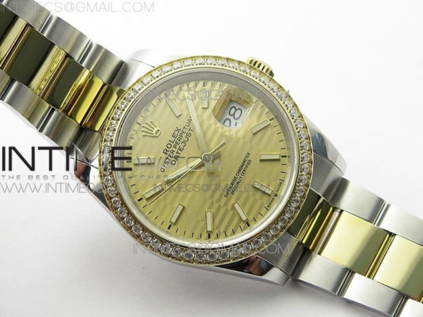 DateJust 36 SS/YG 126283 JDF 1:1 Best Edition New YG Dial on Oyster Bracelet - Image 2