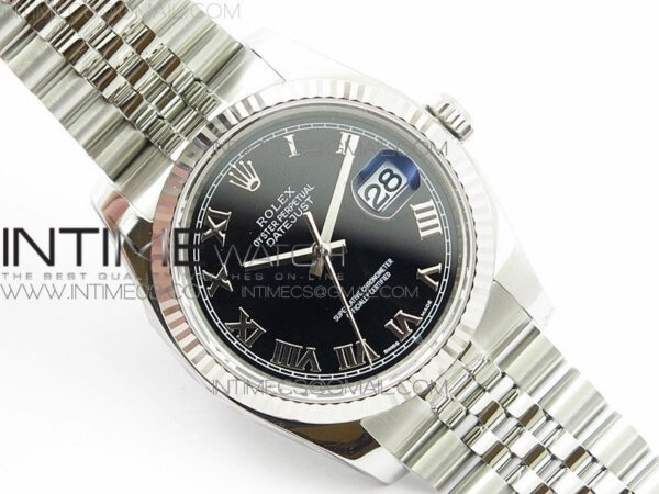 DateJust 36 116234 SS V2 904L ARF 1:1 Best Edition Black Dial Roman Markers on 904L SS Jubilee Bracelet SH3135 - Image 2