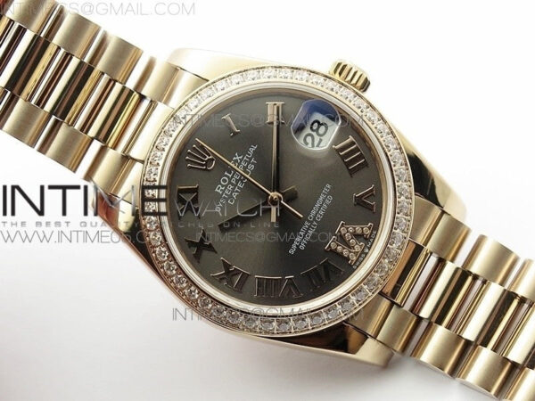 Datejust 31mm 278275 RG Dia Bezel BP Best Edition Gray Roman Markers Dial @6 Dia on RG President Bracelet - Image 2