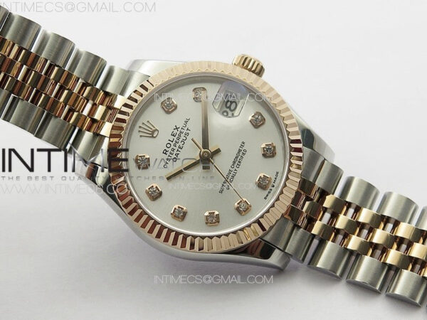 DateJust 31mm 178271 SS/RG APSF Best Edition Silver Dial Crystal Markers on Jubilee Bracelet A2824 - Image 5