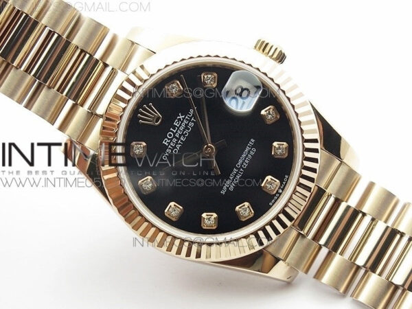 Datejust 31mm 278275 RG BP Best Edition Black Crystal Markers Dial on RG President Bracelet - Image 2