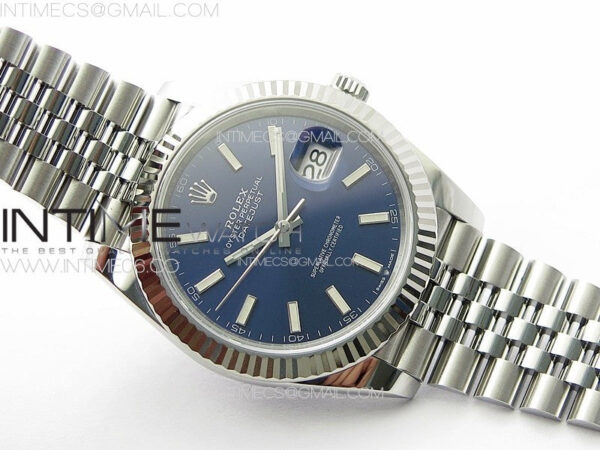 DateJust 41 126334 Clean 1:1 Best Edition 904L Steel Blue Stick Dial on Jubilee Bracelet VR3235 - Image 2