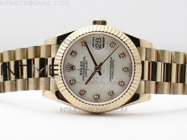 Datejust 31mm 278275 RG BP Best Edition White Crystal Markers Dial on RG President Bracelet - Image 2