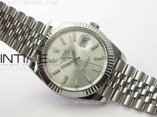 DateJust 41 126334 Clean 1:1 Best Edition 904L Steel Silver Stick Dial on Jubilee Bracelet VR3235 - Image 2