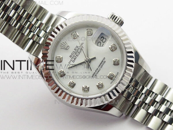 Datejust 28mm 279174 SS BP Best Edition White MOP Crystal Markers Dial on SS Jubilee Bracelet ETA2671 - Image 2