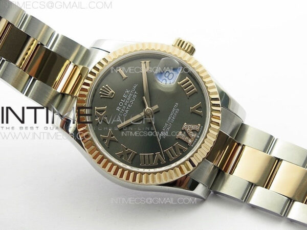 DateJust 31mm 178271 SS/RG APSF Best Edition Gray Dial Roman Markers on Oyster Bracelet A2824 - Image 2